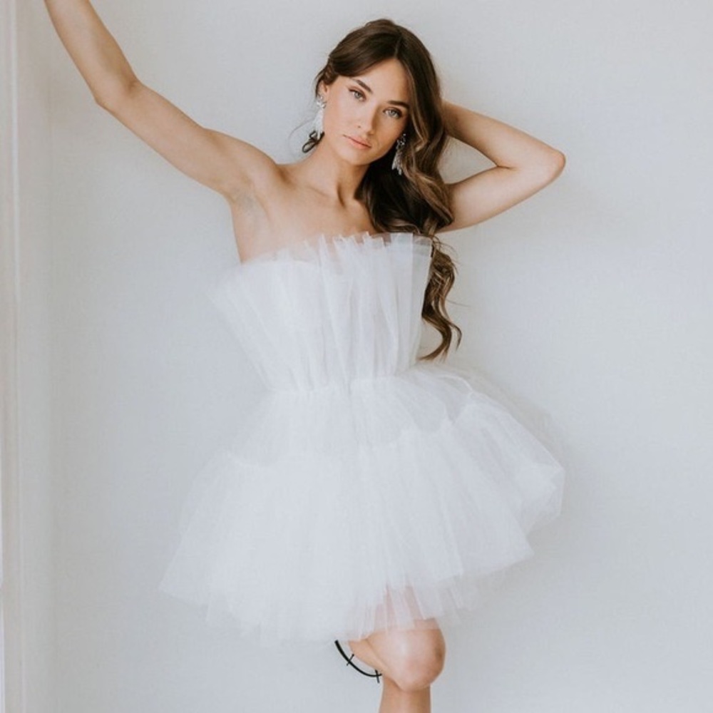 Untamed Petals Millie Mini Gown - Light Ivory